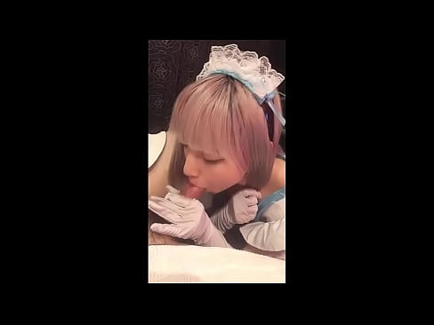 ❤️ Японський ідол [маюка], французький костюм покоївки, частина 1, мінет і дрочка з лосьйоном Анальне порно у нас ❤